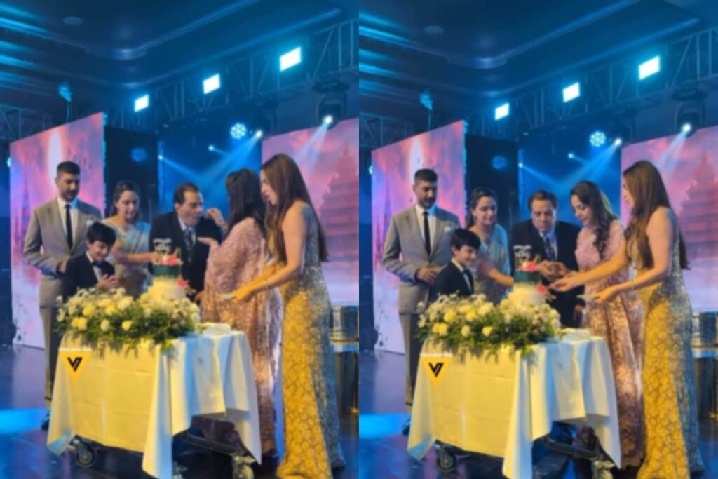 Hema Malini and Dharmendra Share a Romantic Moment At Dream Girl's Birthday As She Cuts Cake | Video