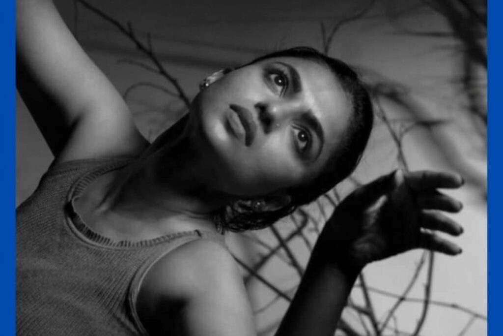 Kannada Actress Ganavi Laxman Dazzles In Strapless Orange Dress And No-makeup Look