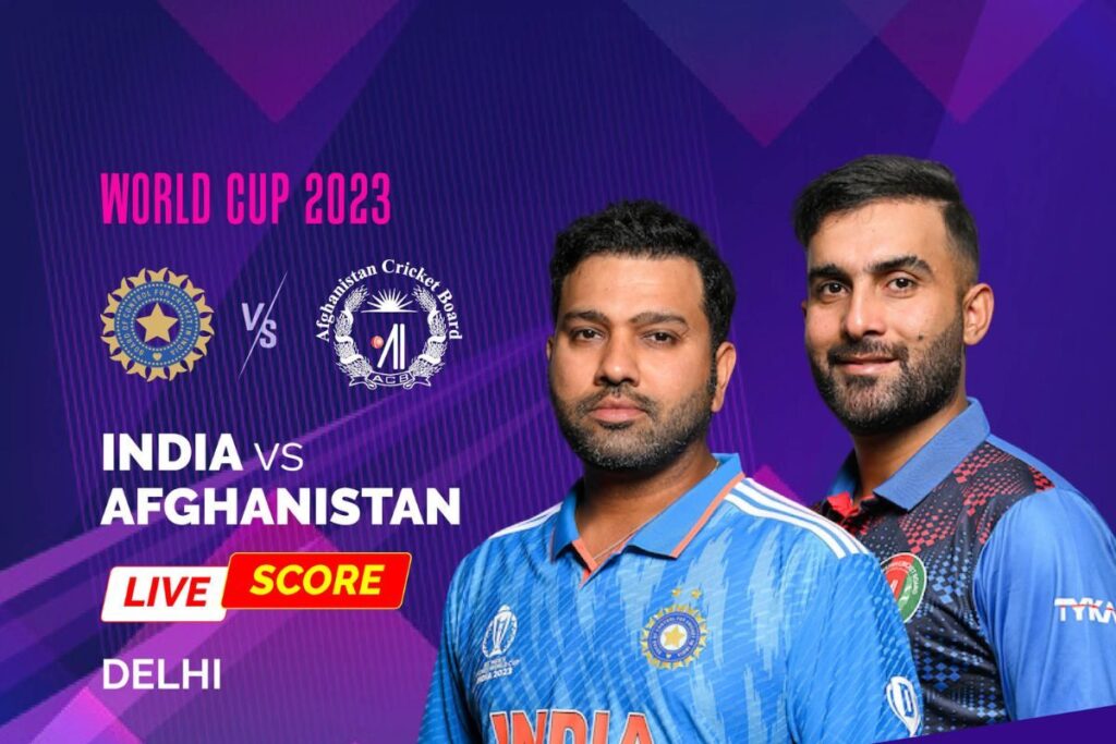 India vs Afghanistan live score updates world cup 2023