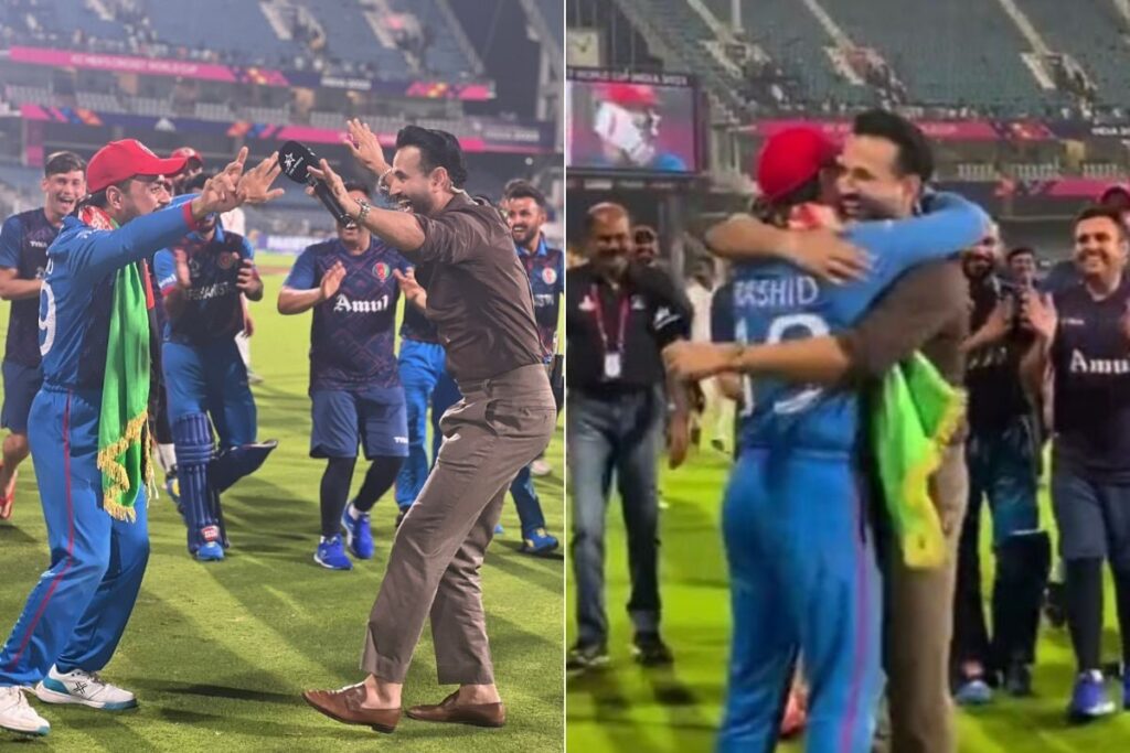 WATCH: Irfan Pathan Leaves Live Show to Dance with Rashid Khan After Afghanistan Stun Pakistan in Chennai