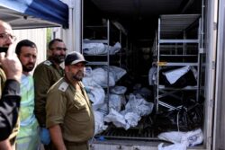 ‘Impossible to Identify’: Rescuers Stack Bodies of Israelis Killed by Hamas in Outdoor Containers