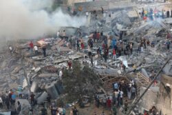 Palestinians Plead ''Stop The Bombs'' at UN Meeting but Israel Insists Hamas Must Be ''Obliterated''