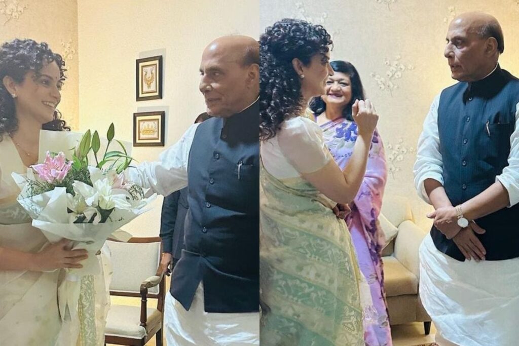 Kangana Ranaut Meets Rajnath Singh, Holds Special Tejas Screening For Air Force Officials | Photos