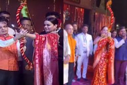 Kangana Ranaut FAILS To Shoot the Arrow at Ravan Effigy at Lav Kush Ramleela, Gets Trolled