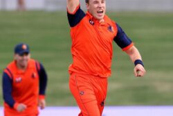 PAK vs NED: Logan Van Beek Takes 'Brilliant Reflex Catch' to Dismiss Fakhar Zaman - WATCH