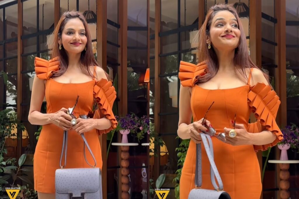 Netizens Call Madhoo 'Evergreen' As She Steps Out In An Orange Mini-Dress; Check Out Viral Video