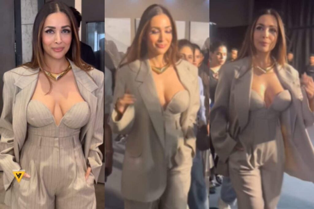 Sexy! Malaika Arora Flaunts Ample Cleavage in Bold Power Suit, Hot Video Goes Viral