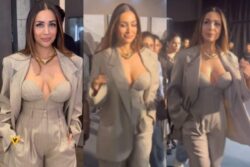 Sexy! Malaika Arora Flaunts Ample Cleavage in Bold Power Suit, Hot Video Goes Viral