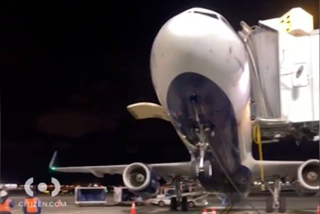 Chilling Video: Flight Tips Back At JFK Airport As Passengers Deplane