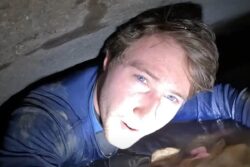 Spine-Chilling Video Shows Man Stuck Between Walls Of Extremely Narrow Cave