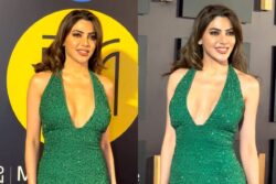 Sexy! Nikki Tamboli's Glittery Green Outfit With a Plunging Neckline Will Leave You Gasping For Breath
