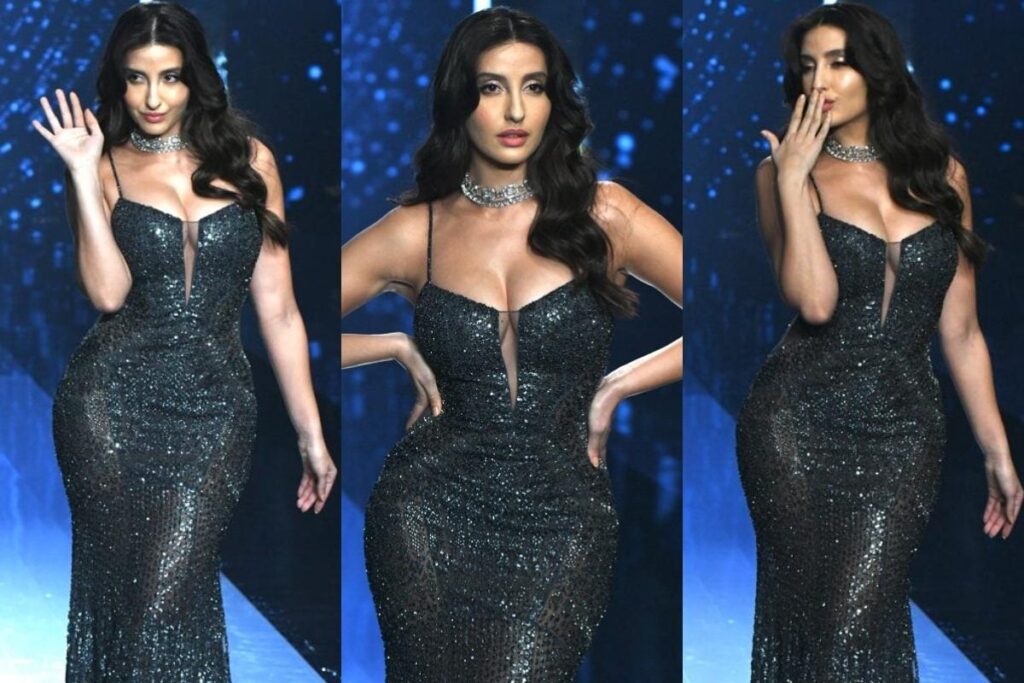 Sexy! Nora Fatehi Goes Bold In Skintight Gown With Plunging Neckline, Hot Video Goes Viral; Watch