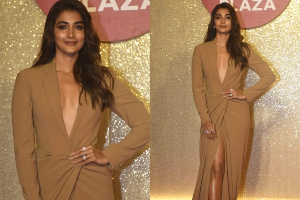 Sexy! Pooja Hegde Flaunts Cleavage in Bold Plunging Gown, Hot Video Goes Viral