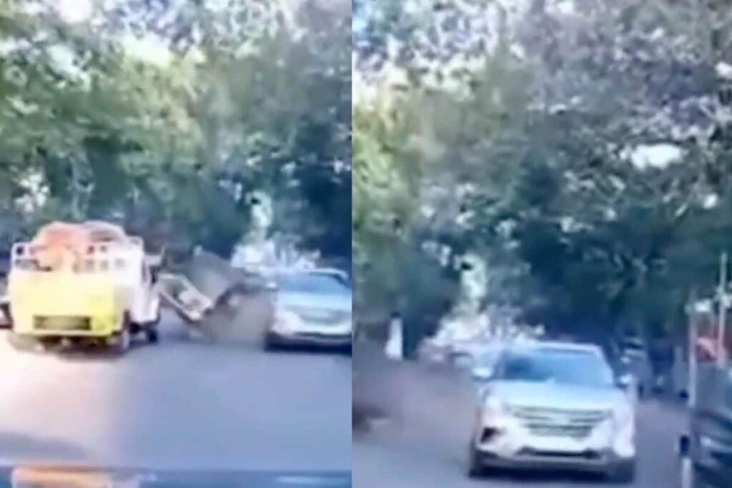 Dash Cam Footage Shows Two Cars Colliding Into Each Other Due to High Speed, Scares Internet