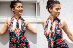 Sexy! Sanjeeda Shaikh Rocks A Hot Floral Dress With A Plunging Neckline; Fans React