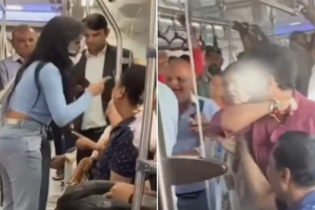 Delhi Metro Witnesses Another 'Kalesh' Between Man and Woman in Viral Video