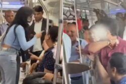 Delhi Metro Witnesses Another 'Kalesh' Between Man and Woman in Viral Video