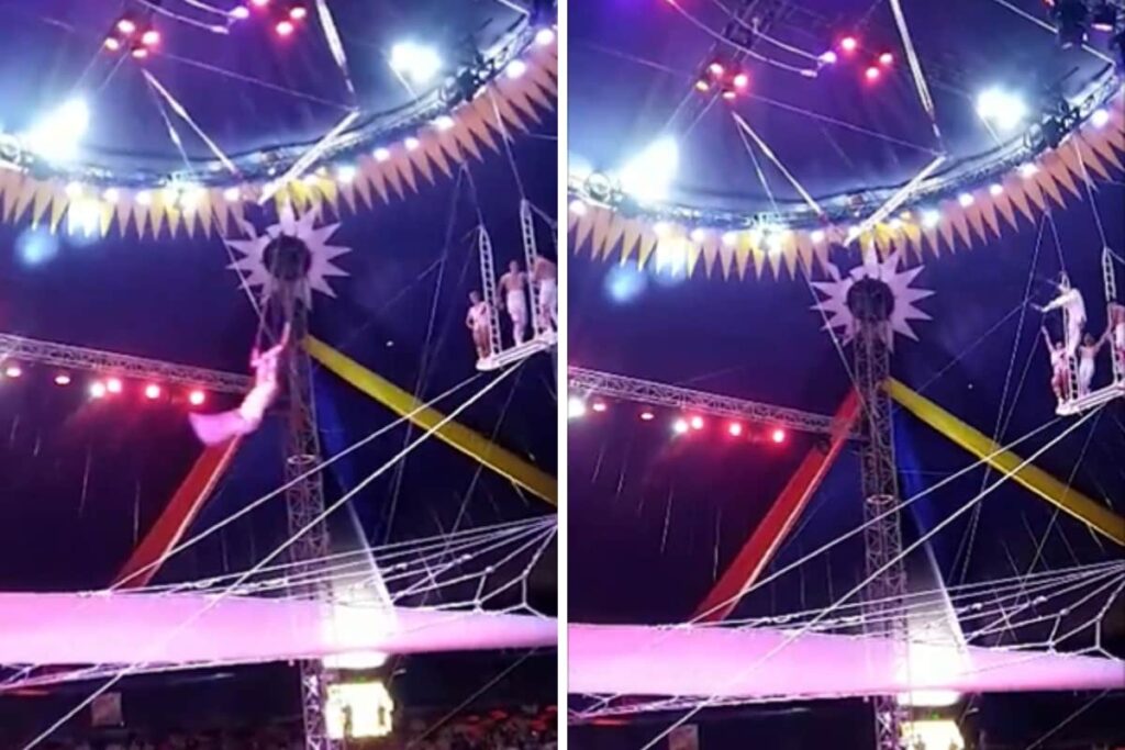 Caught On Cam: Trapeze Artist Falls 29 Feet After Stunt Goes Horribly Wrong