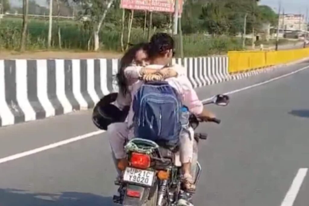 Love On Wheels? UP Couple Slapped With Rs 8,000 Fine