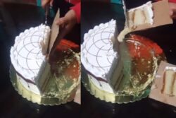 Video Of Man Cutting Birthday Cake Into Thin Slices Is Too Hilarious To Miss