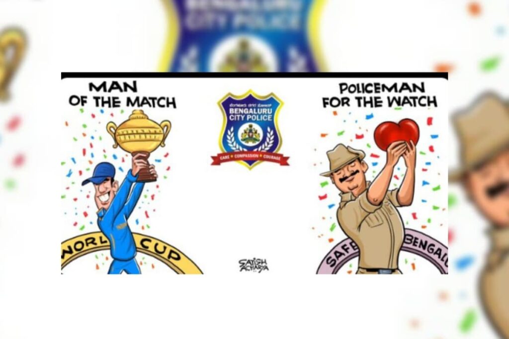 Bengaluru Police Can't Keep Calm As Virat Kohli Hits A Century In World Cup