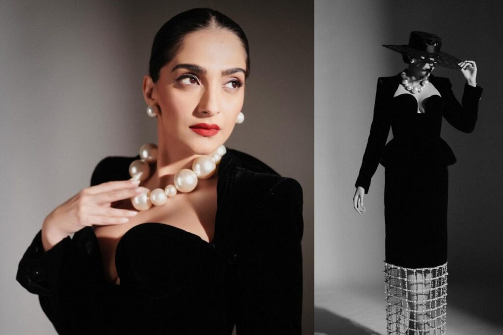 Sonam Kapoor Shows Why She Is A Style Icon, Opts For A Pearl Encrusted Flexible Cage Skirt