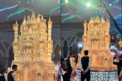 Watch: Couple Celebrates Their Wedding With Massive Hogwarts Castle-Themed Cake