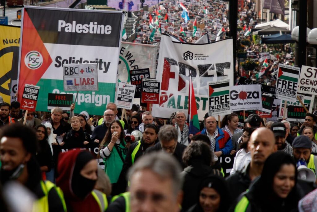 Israel-Hamas War: About 100,000 Pro-Palestinian Protesters March in London