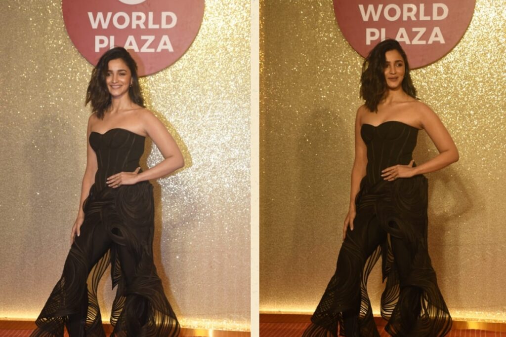 Alia Bhatt Shines in Stylish Black Ensemble at Jio World Plaza Inauguration