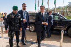 Blinken Raises Issue of Hamas Attack on Israel with Saudi Crown Prince on Crisis Tour