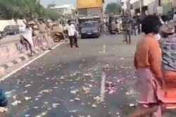 Thalapathy Vijay’s Fans Break Coconuts on Road Ahead of Leo’s Release, Traffic Comes to Halt