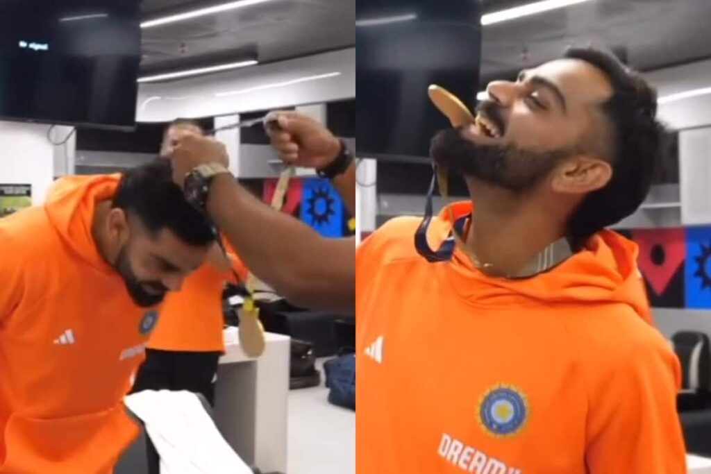 Watch: Indian Dressing Room Erupts as Virat Kohli Wins First Ever Medal for Best Fielder; Hardik Pandya Teases Ishan Kishan