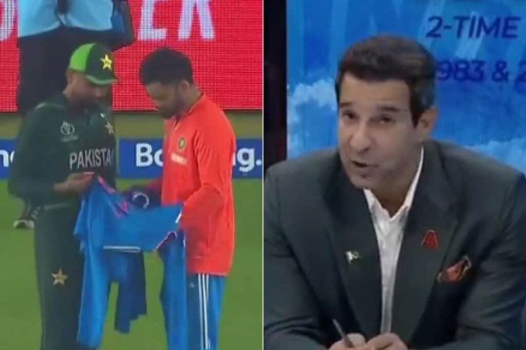 'Chacha ke Bete ne Bola ki Kohli ki T-shirt Chahiye...': Akram Loses Cool as Babar Receives IND Jersey - WATCH