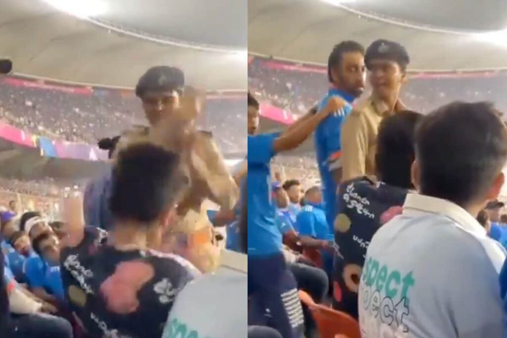 IND vs PAK: Man Tries to Slap Woman Cop in Intense Brawl During Match