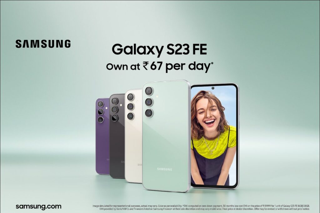Celebrate New Beginnings with Samsung S23 FE: A Festive Tech Delight at Just Rs. 67/Day