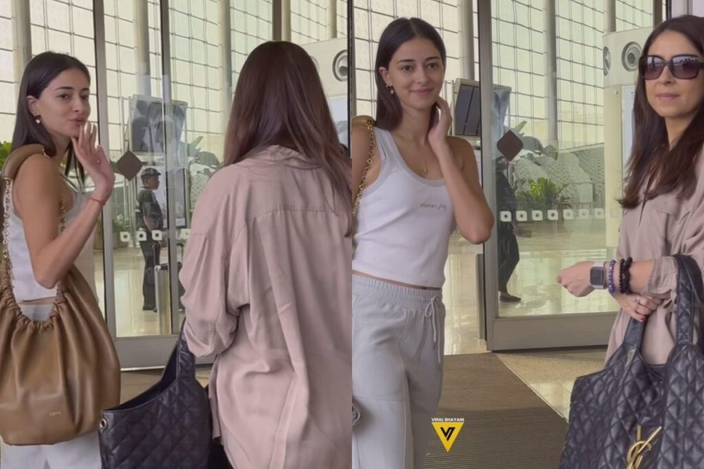 Mother-Daughter Duo Ananya Panday, Bhavana Panday Sport Comfy Casuals For Their Airport Look; Watch
