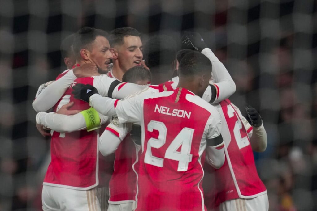 UEFA Champions League: Arsenal Hit Lens for Six to Comfortably Reach Last 16