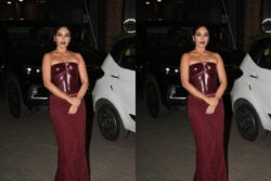 Bhumi Pednekar Goes Bold In A Maroon Body-Hugging Corset; See Photos