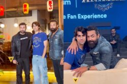 Ranbir Kapoor Hugs Animal Co-Star Bobby Deol, Poses With His Son Aryaman As They Get Papped; Watch