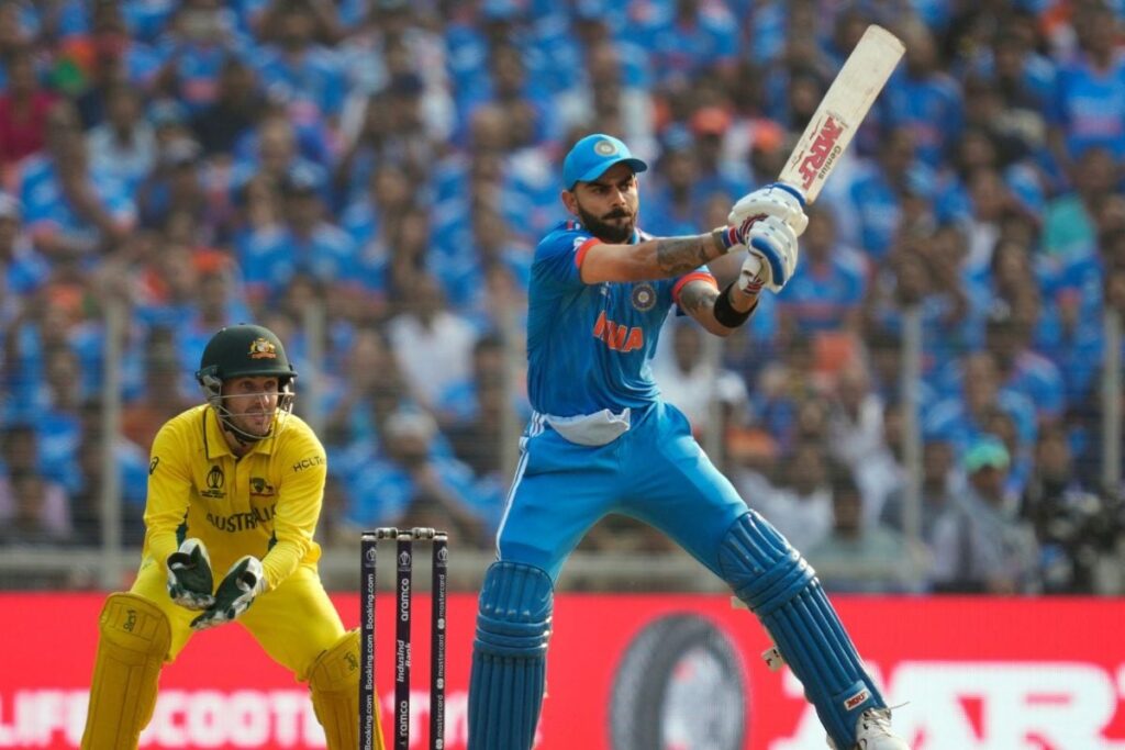 IND vs AUS: Virat Kohli Becomes First Batter to Score Five Consecutive Fifty Plus Scores in World Cups Twice