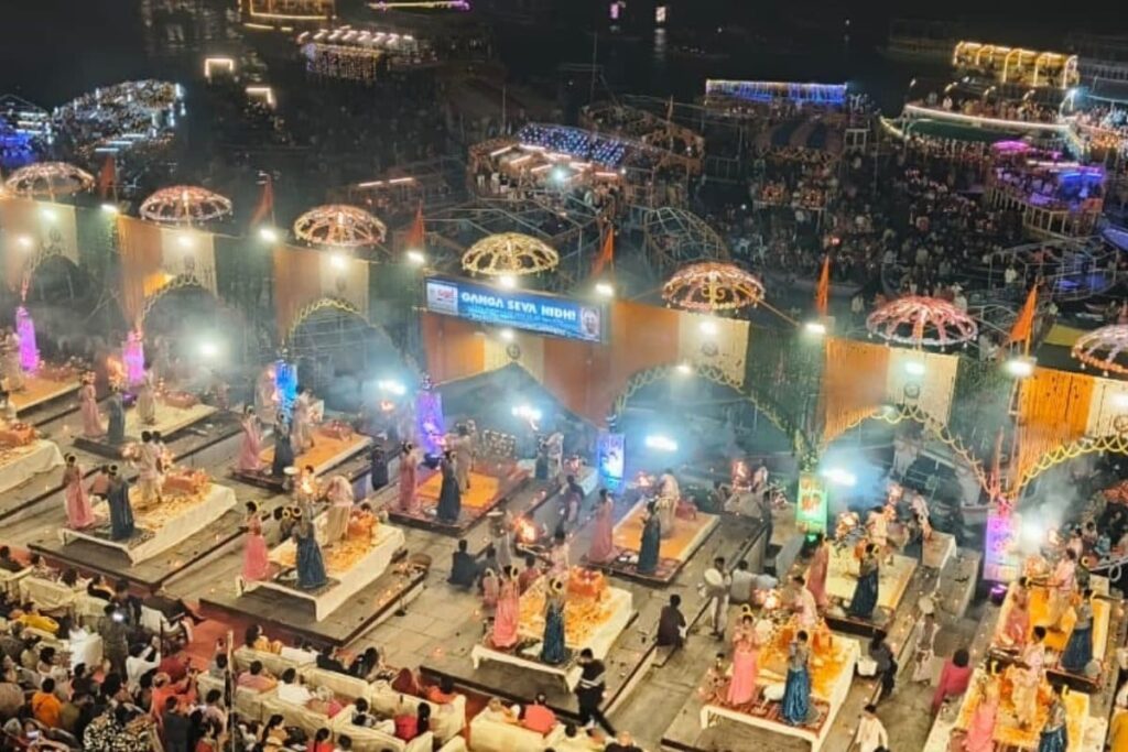 Varanasi Lights Up on Dev Deepawali with 22 Lakh Earthen Lamps on Ghats, Grand Laser Show & Fireworks