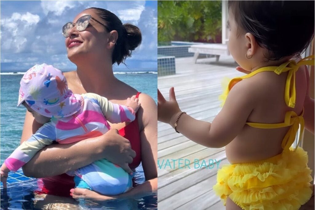 Bipasha Basu’s Daughter Devi Wins The Internet In A Cutesy Yellow Swimsuit From Her Beach Vacay; Photo