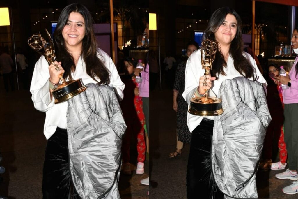 Ektaa Kapoor Proudly Shows Her Emmy Award At Airport As She Returns From New York; Watch Video