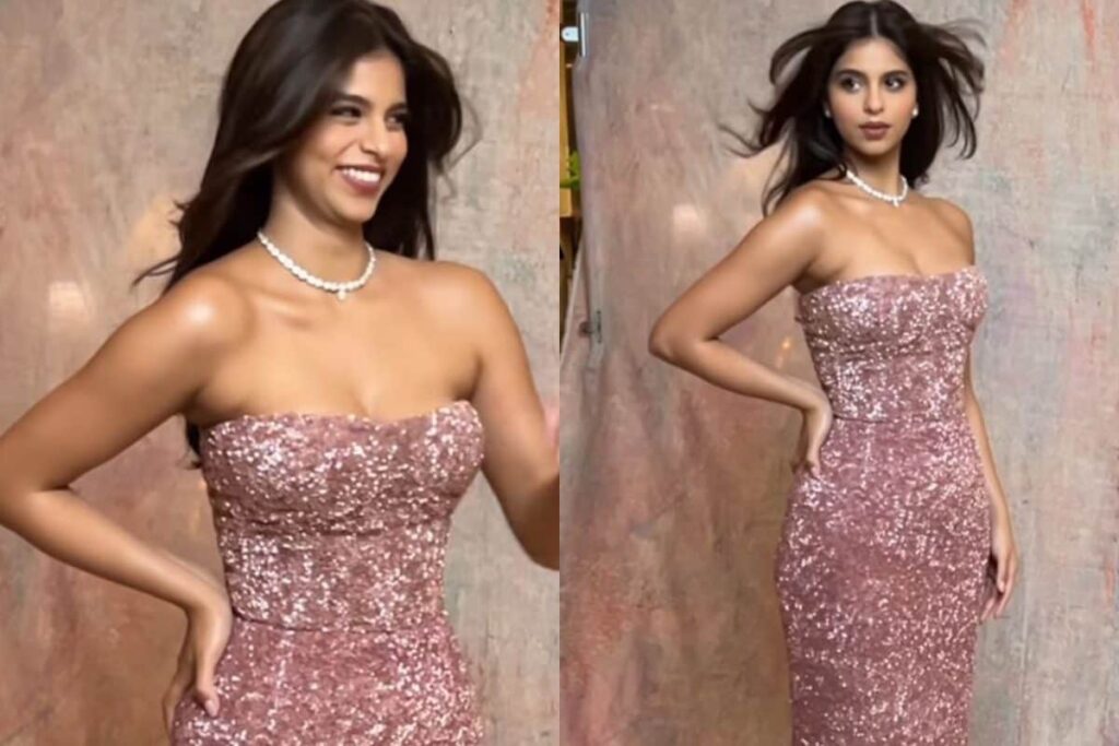 Suhana Khan Channeled Princess Vibes In A Pink Gown For Dad Shah Rukh Khan's B'day Bash; Watch