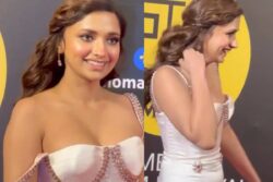 Jiya Shankar Has An Oops Moment As Her Gown Strap Slips off Shoulders, Tackles It Gracefully; Watch