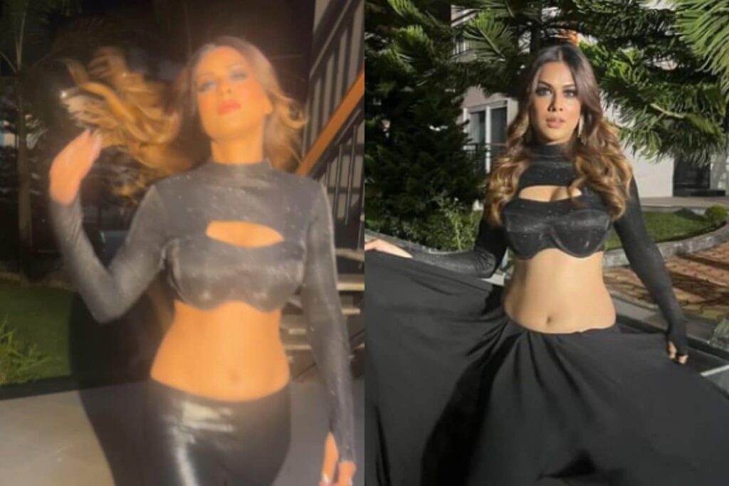Sexy! Nia Sharma Oozes Hotness In A Sequin Black Bralette, Video Goes Viral
