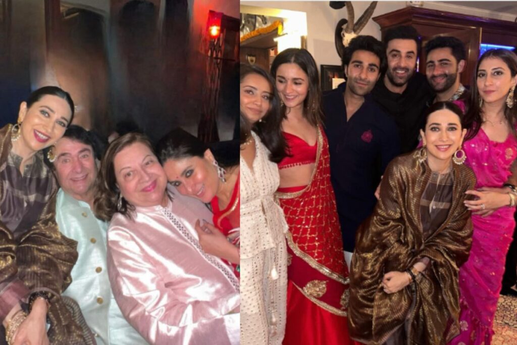 Karisma, Kareena Sit On Parents Randhir-Babita's Lap In Rare Pic, Ranbir-Alia's Groupfie Goes Viral; Photos