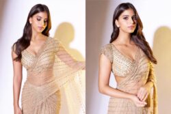 Suhana Khan Sizzles In A Beige Sequin Saree, Sends Out Diwali Wishes For Fans; See Viral Photos
