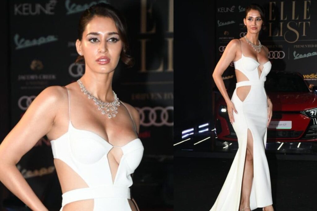 Sexy! Disha Patani Flaunts Her Curves And Cleavage In A White Cut-Out Gown, See Hot Photos
