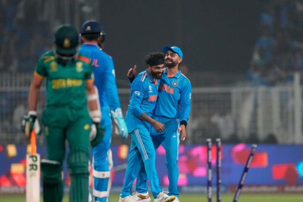 World Cup 2023: Ton-up Virat Kohli, Ravindra Jadeja's Fifer Keep India Unbeaten; Beat SA by 243 Runs